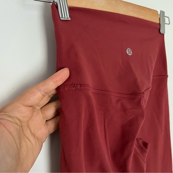 Lululemon Align Crop *21" - Red Merlot size 2 - Picture 7 of 9